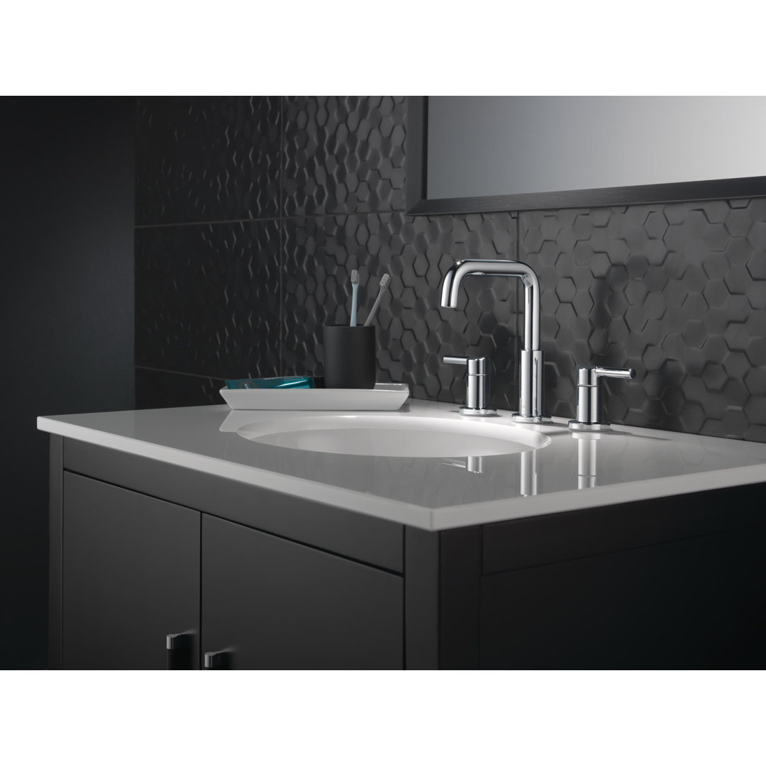 Nicoli Widespread Bathroom Faucet 3 Hole, 2-handle Bathroom Sink Faucet